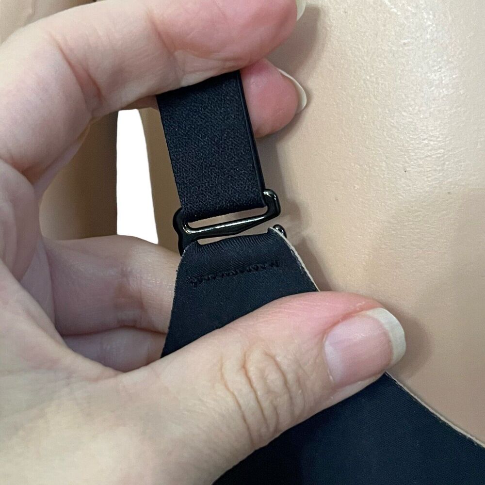 Honeylove Crossover Bra XL Wireless Black Nude Multi-way Straps Removable Pads - Picture 7 of 8